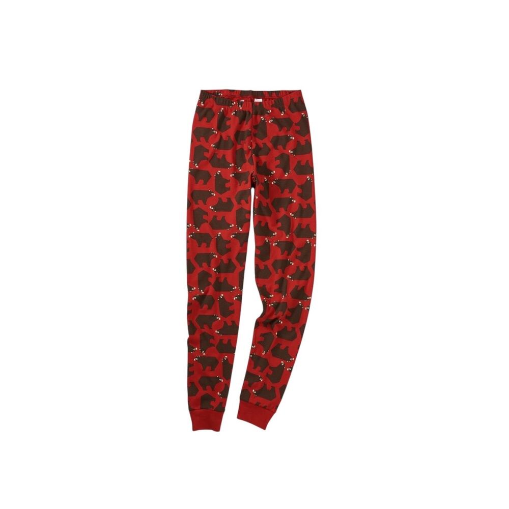 NEW Tea Collection Geo Bears Pajama Pants Red Adult Unisex Size Large